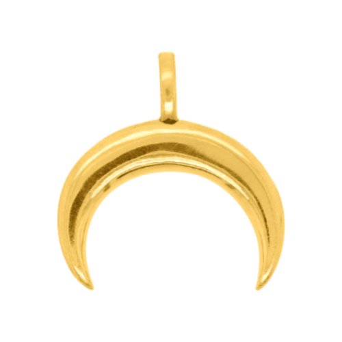 10.3 gram 24 kt Crescent Moon Gold Pendant