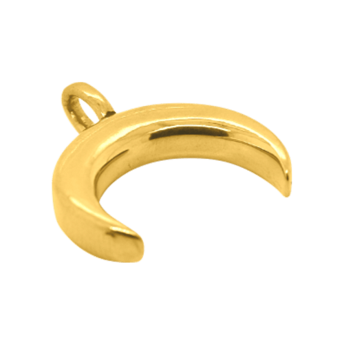 10.3 gram 24 kt Crescent Moon Gold Pendant
