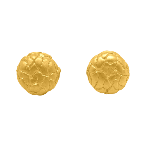 Boutons de manchette en or 24 carats Orbe fendu de 16,3 grammes
