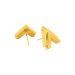 10.3 gram 24 kt Double V Stud Gold Earrings