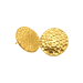 16.9 gram 24 kt Hammered Shield Gold Earrings