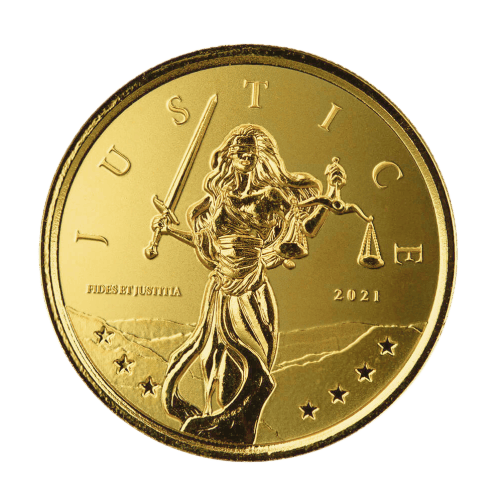 1 oz 2021 Gibraltar Lady Justice Gold Coin | Scottsdale Mint