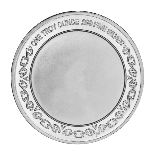1 oz Happy Easter Bunny with Basket Silver Round | Silvertowne Mint