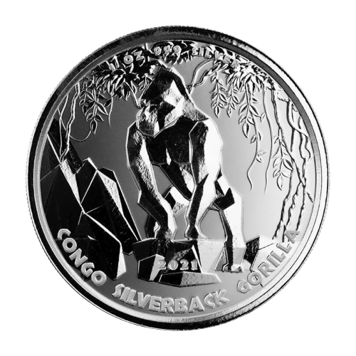 1 oz 2021 Scottsdale Mint | Congo Gorilla Silver Coin | Silver
