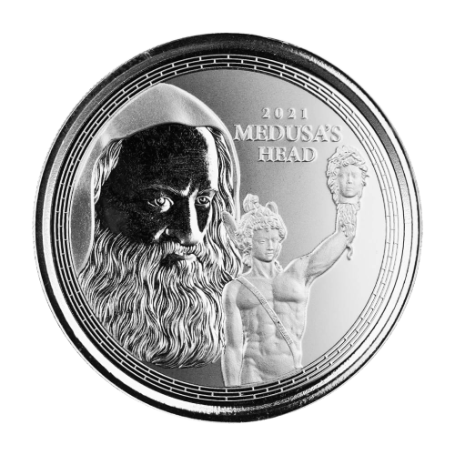 Pièce 1 once d'argent Persée avec la tête de Méduse 2021 | Monnaie de Scottsdale