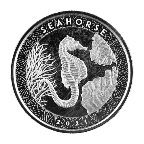 1 oz 2021 Scottsdale Mint | Samoa Seahorse Silver Coin