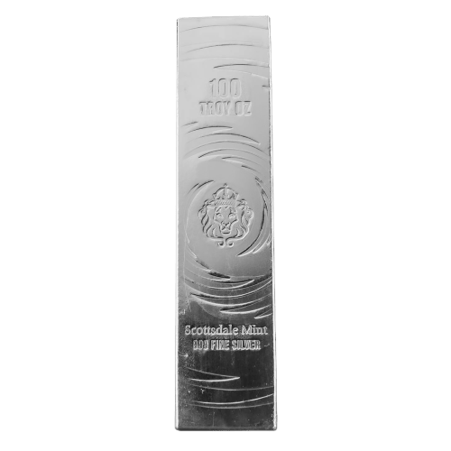 Lingot 100 onces d'argent coulé | Monnaie de Scottsdale