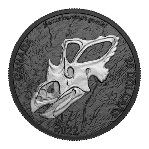 1 oz 2022 Discovering Dinosaurs: Mercury's Horned Face Silver Coin | Royal Canadian Mint