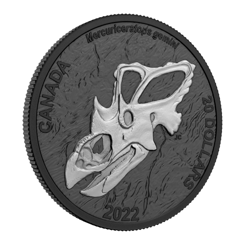 1 oz 2022 Discovering Dinosaurs: Mercury's Horned Face Silver Coin | Royal Canadian Mint