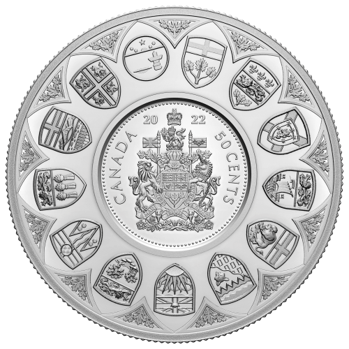 5 oz 2022 The Bigger Picture: The Coat of Arms Silver Coin | Royal Canadian Mint