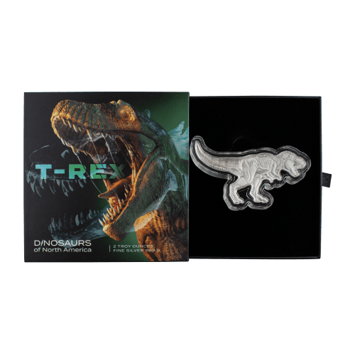 2 oz 2021 Dinosaurs of North America: Tyrannosaurus Rex Silver Coin | Royal Canadian Mint