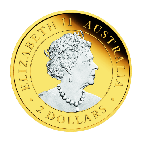 2 oz 2022 Australian Kangaroo Reverse Gilded Silver Coin | Perth Mint