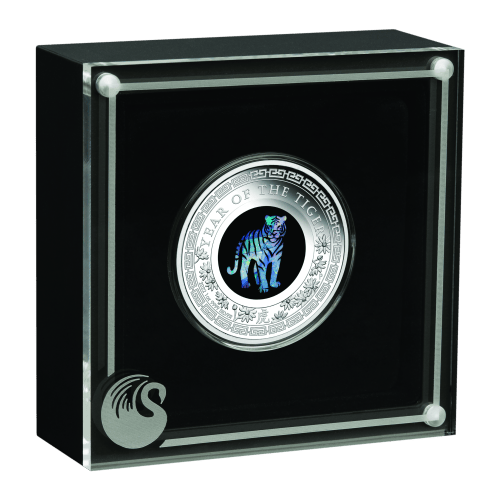 1 oz 2022 Lunar Year of the Tiger Opal Silver Coin | Perth Mint