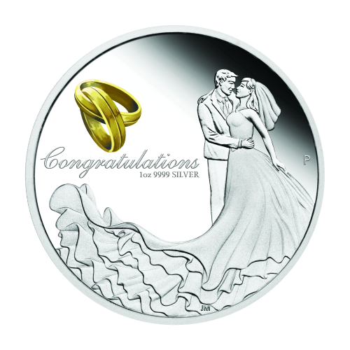 Pièce 1 once d'argent Mariage 2022 | Monnaie de Perth