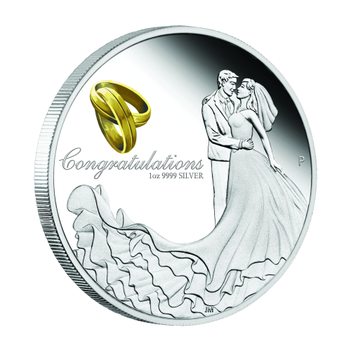 Pièce 1 once d'argent Mariage 2022 | Monnaie de Perth