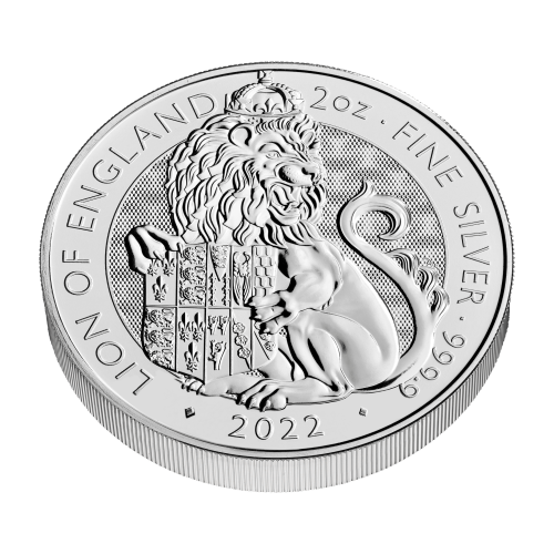 Pièce 2 onces d'argent Les Bêtes de Tudor : Lion d'Angleterre 2022 | La Monnaie royale