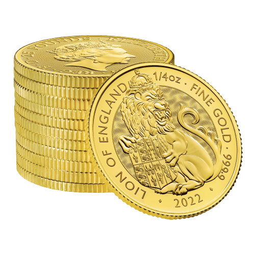 1/4 oz 2022 The Tudor Beasts: Lion of England Gold Coin | The Royal Mint