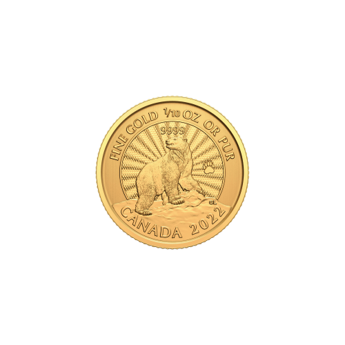 1/10 oz 2022 The Majestic Polar Bear Gold Coin | Royal Canadian Mint