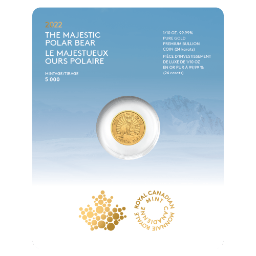 1/10 oz 2022 The Majestic Polar Bear Gold Coin | Royal Canadian Mint
