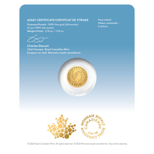 1/10 oz 2022 The Majestic Polar Bear Gold Coin | Royal Canadian Mint