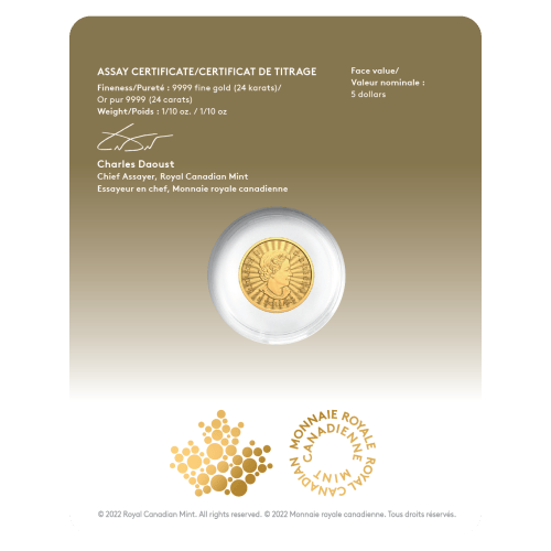 1/10 oz 2022 The Majestic Polar Bear First Strike Gold Coin | Royal Canadian Mint