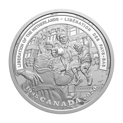 Pièce 1 once d'argent Seconde Guerre mondiale : Série Champs de bataille - La libération des Hollandais 2020 | Monnaie royale canadienne