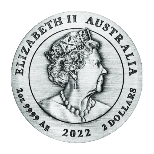 2 oz 2022 Year of the Tiger Antiqued Silver Coin | Perth Mint