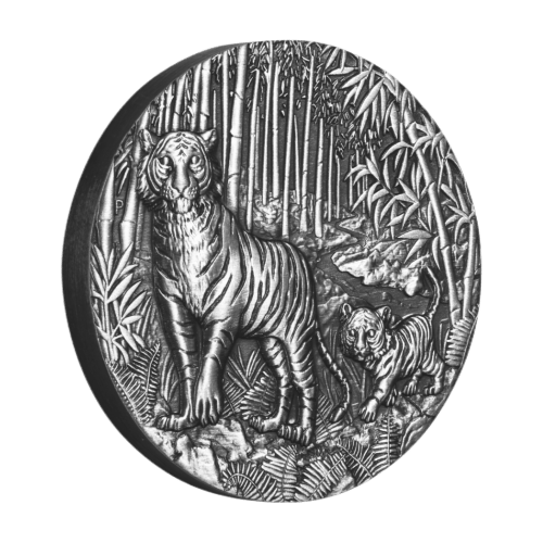 2 oz 2022 Year of the Tiger Antiqued Silver Coin | Perth Mint