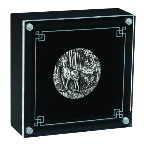 2 oz 2022 Year of the Tiger Antiqued Silver Coin | Perth Mint