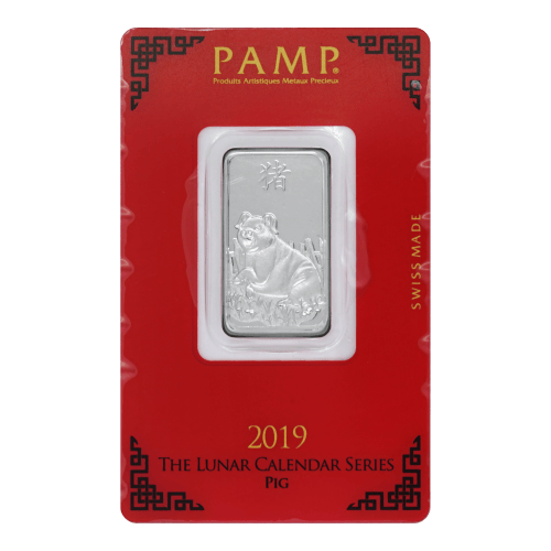 10 gram Year of the Pig Silver Bar | PAMP Suisse | Silver Gold Bull US