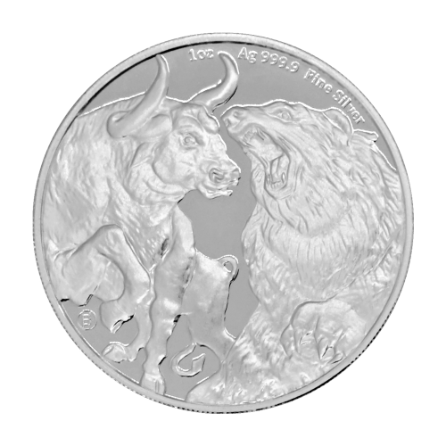 1 oz 2022 Tokelau Bull and Bear Silver Coin | Bulmint