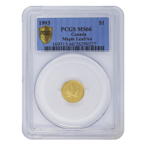 1/20 oz 1993 Canadian Maple Leaf PCGS MS66 Gold Coin | Royal Canadian Mint