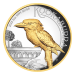 Pièce 2 onces d'argent doré Haut relief Kookaburra australien 2022 | Monnaie de Perth