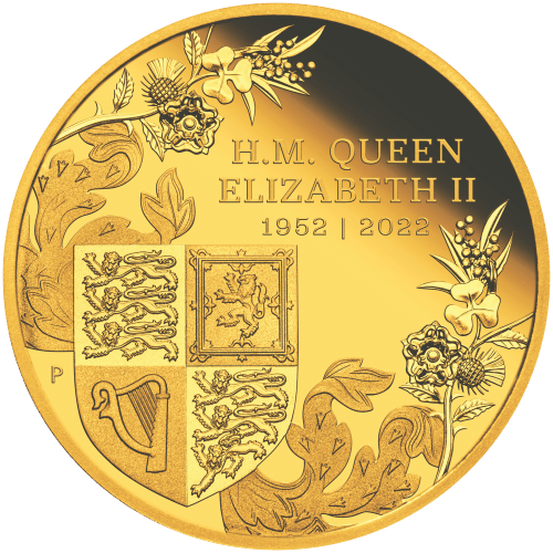 Pièce 2 onces en or Jubilé de platine de la Reine 2022 | Monnaie de Perth