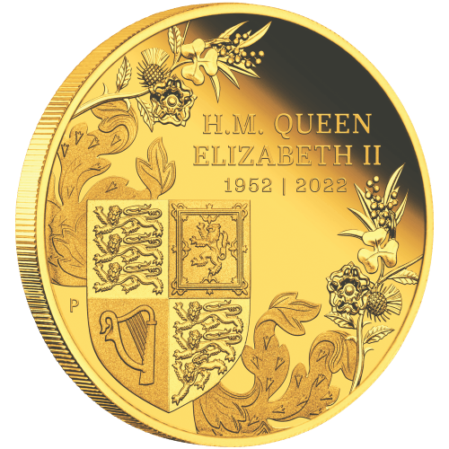 Pièce 2 onces en or Jubilé de platine de la Reine 2022 | Monnaie de Perth