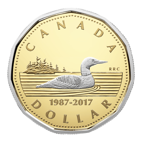 1 oz 2017 Royal Canadian Mint | 30th Anniversary of the Loonie - Common Loon Gold Coin