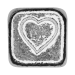 1 oz Heart Silver Cube | Yeager's Poured Silver