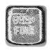 1 oz Heart Silver Cube | Yeager's Poured Silver