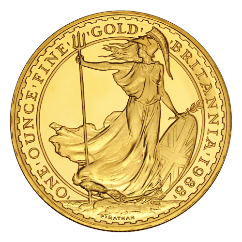 Ensemble de 4 pièces 1,85 once d'or 1988 Épreuve numismatique Britannia dans un coffret | La Monnaie royale