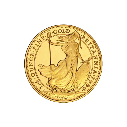Ensemble de 4 pièces 1,85 once d'or 1988 Épreuve numismatique Britannia dans un coffret | La Monnaie royale