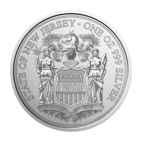 Ronde 1 once d'argent New Jersey Legalized | Patriot Coins
