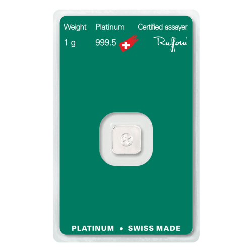 1 gram Platinum Bar | Argor Heraeus