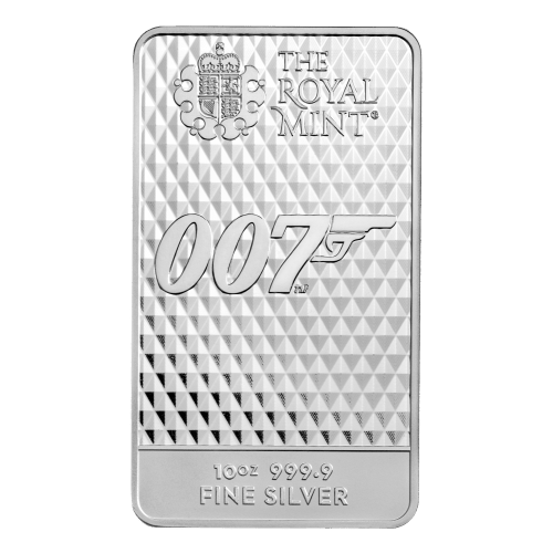 10 oz James Bond 007 Diamonds Are Forever Silver Bar | The Royal Mint