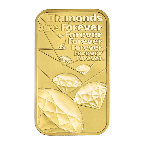 1 oz James Bond 007 Diamonds Are Forever Gold Bar | The Royal Mint