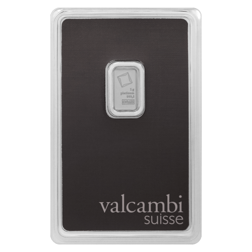 1 gram Platinum Bar | Valcambi