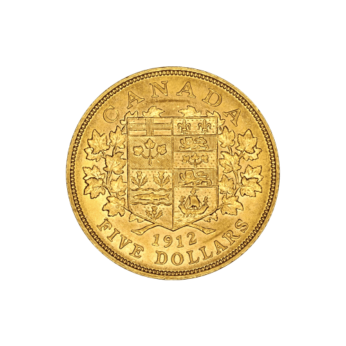 Pièce d'or Réserve d'or canadienne 5 $ 1912