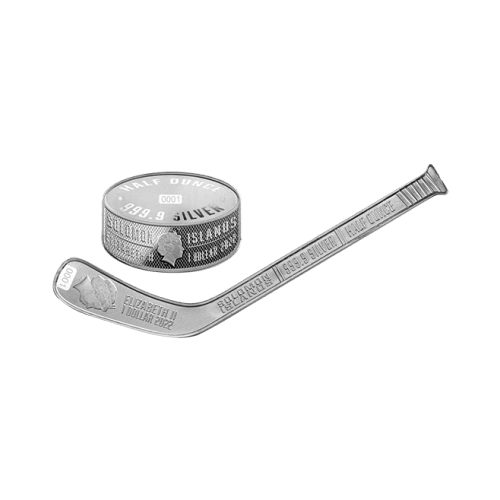 Ensemble de 2 pièces 1/2 once d'argent Série Sports en héritage : Hockey sur glace 2022| PAMP Suisse