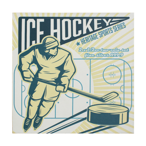 Ensemble de 2 pièces 1/2 once d'argent Série Sports en héritage : Hockey sur glace 2022| PAMP Suisse