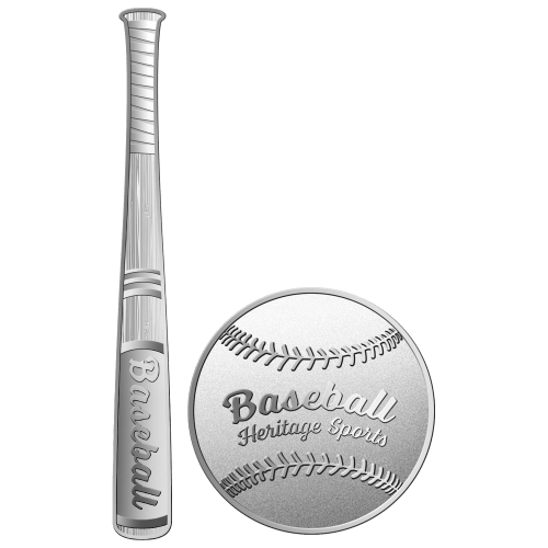 Set of 2 x 1/2 oz 2022 Heritage Sports Series: Baseball Silver Coin | PAMP Suisse