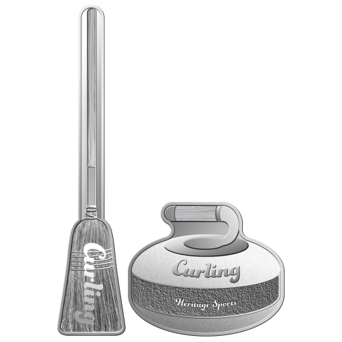 Set of 2 x 1/2 oz 2022 Heritage Sports Series: Curling Silver Coin | PAMP Suisse